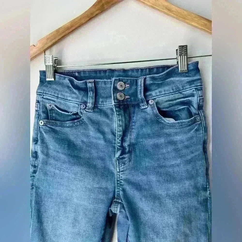 American Eagle Outfitters Womens Flare Western Country Jeans Short Stretch 0